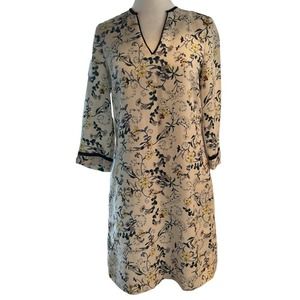 ZARA Chic 3/4 Sleeve Floral Shift Dress Made In Spain Size S